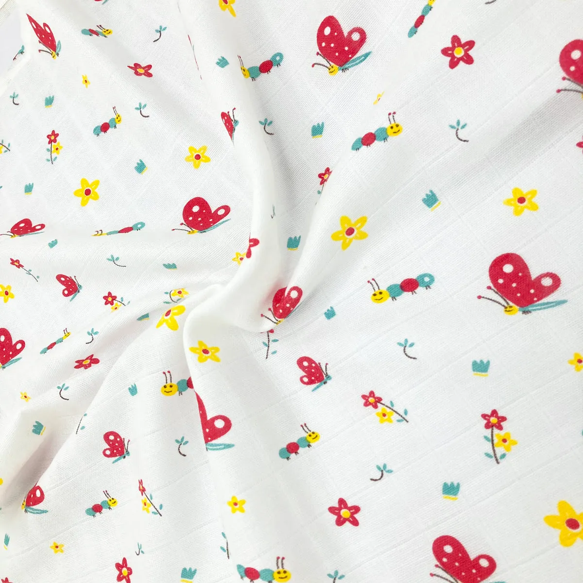 100% Soft Cotton Muslin Swaddle / Towel - Butterfly