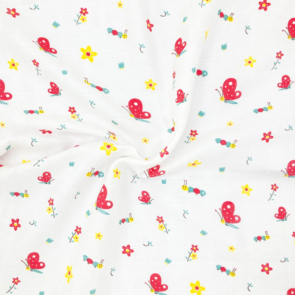 100% Soft Cotton Muslin Swaddle / Towel - Butterfly