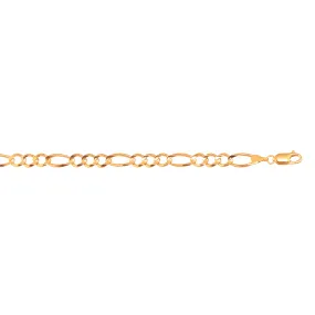 10K Gold 5.3mm Figaro Chain