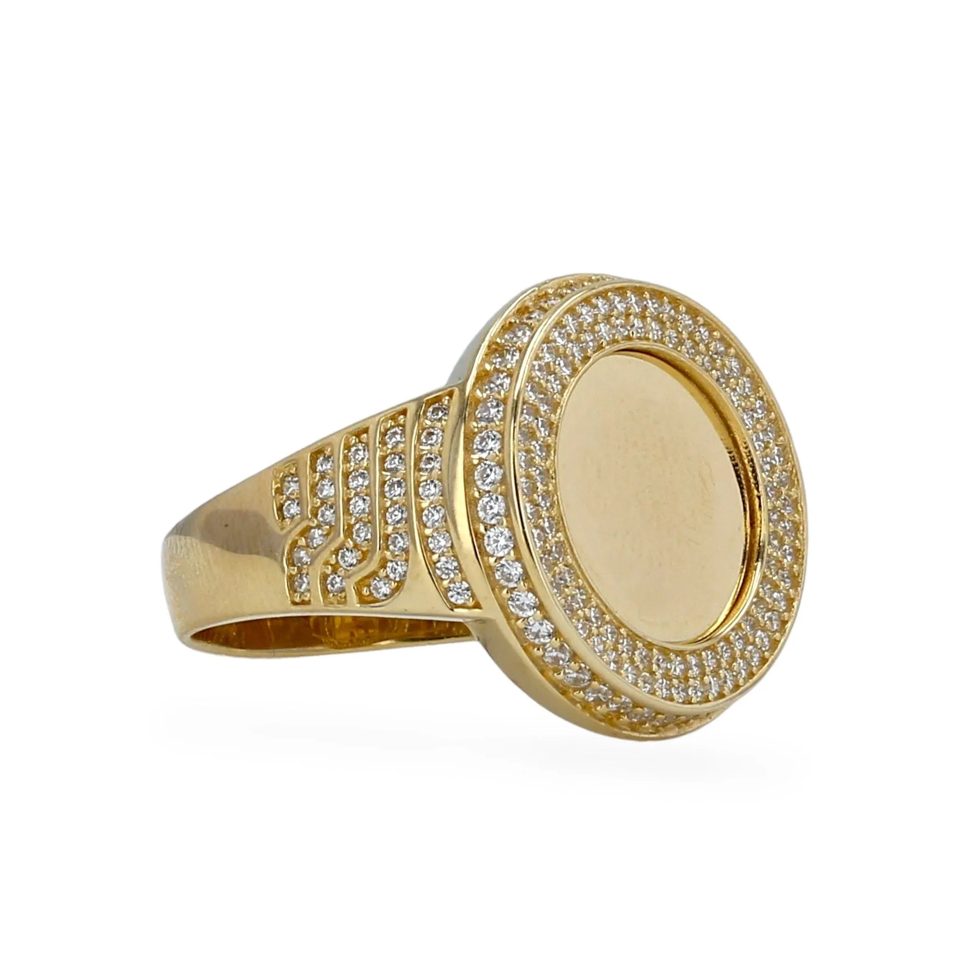 10k Yellow gold initial ring