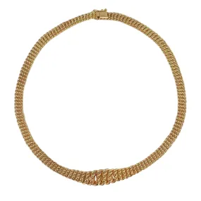 10K yellow gold princess style necklace