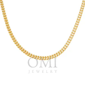 14K GOLD DIAMOND CUT 5MM FRANCO CHAIN