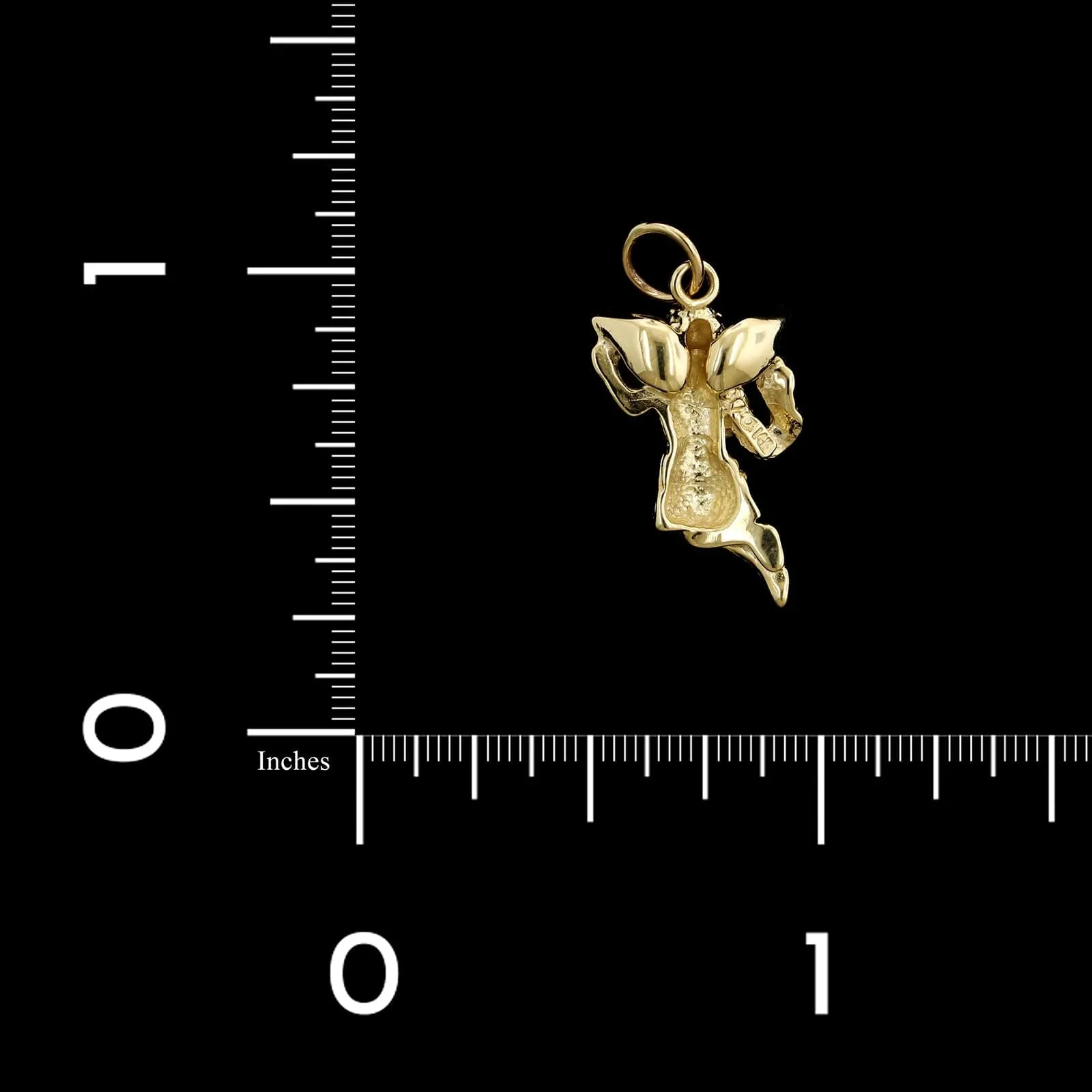 14K Yellow Gold Estate Angel Charm