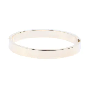 14K YELLOW GOLD FLAT-SIDED BANGLE BRACELET