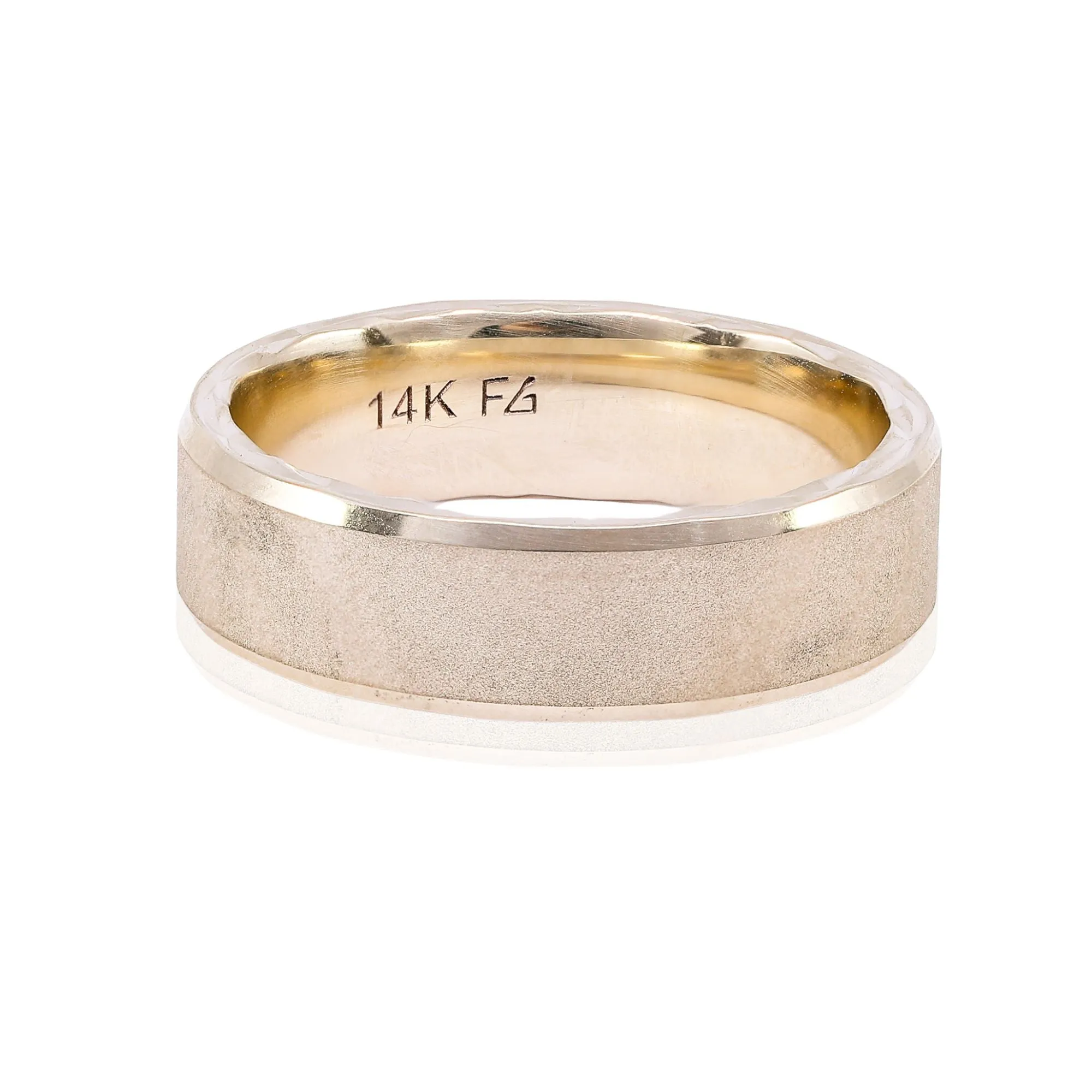 14K YELLOW GOLD SANDBLAST WEDDING BAND