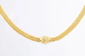 17" 18k Yellow Gold 0.24tcw Diamond Rope Chain Necklace (53.10g.)