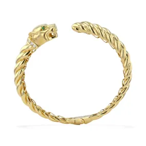 18K Yellow gold Panther twisted Bangle