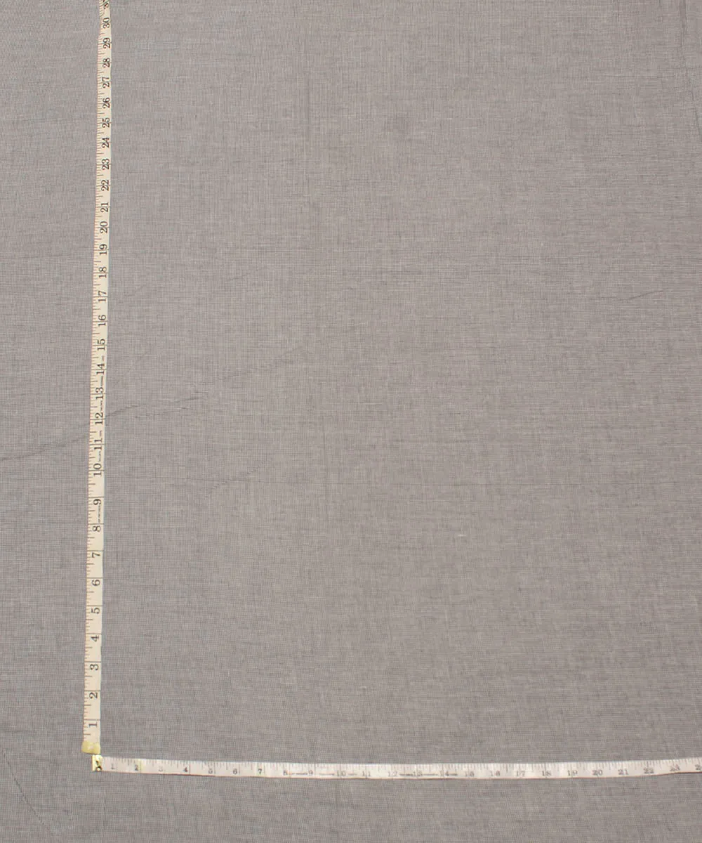 1m Stone grey handwoven cotton fabric