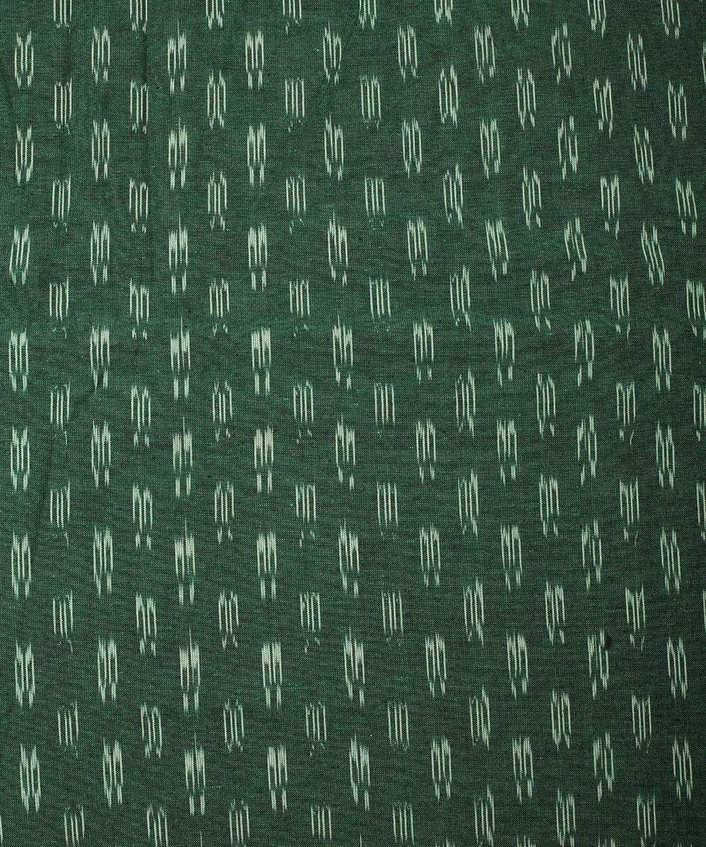 2.5 m Leaf green cotton handloom pochampally ikat fabric