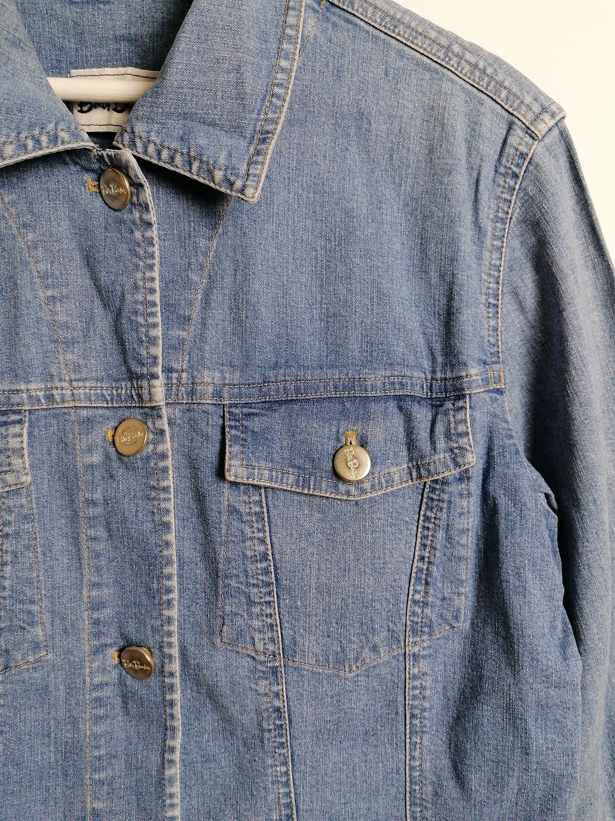 90's Betty Barclay Light Stretch Denim Shirt Jacket -  size M / UK 12