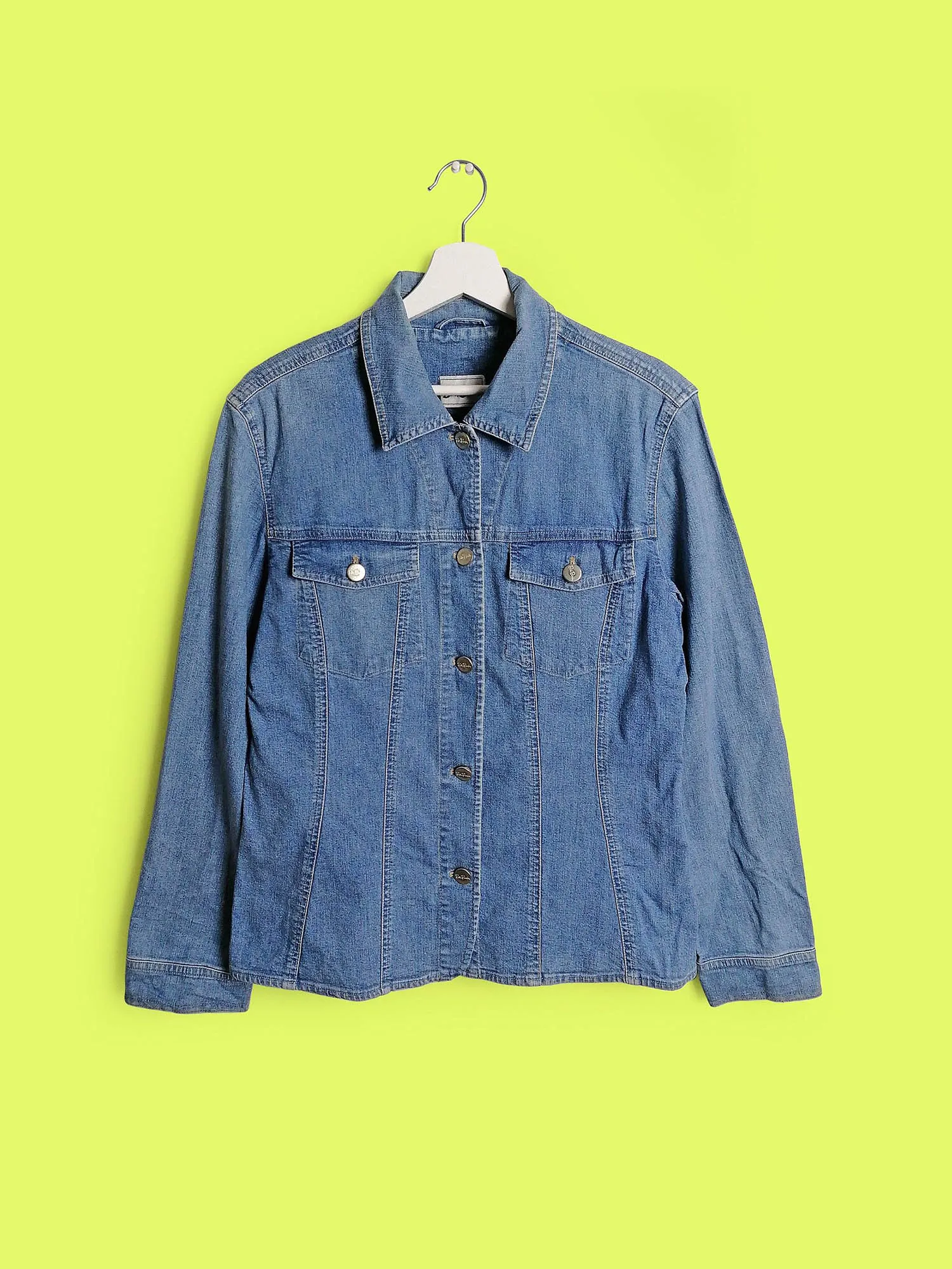 90's Betty Barclay Light Stretch Denim Shirt Jacket -  size M / UK 12