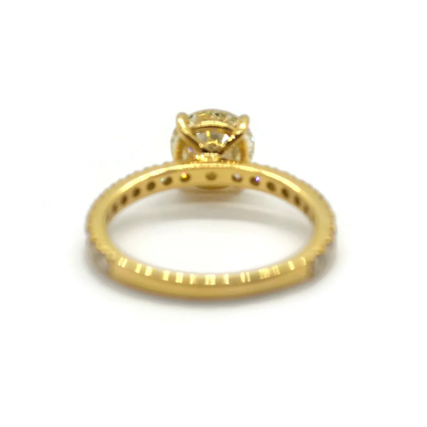 A & Furst - France - Ring with 1 Round Brilliant-cut Diamond 1.33 carats, 18k Yellow Gold