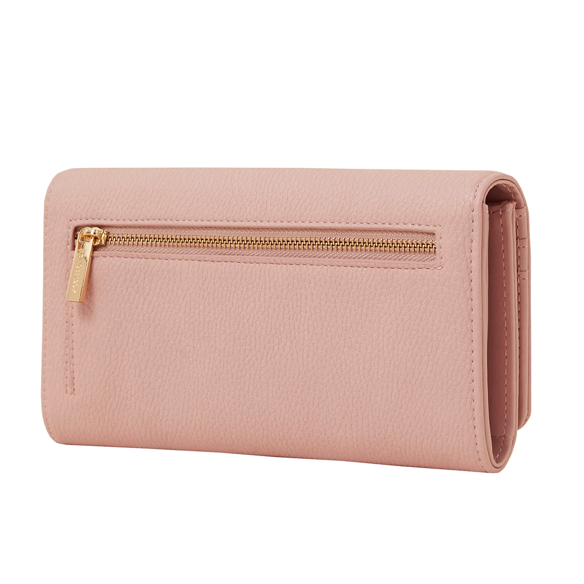 Accessorize London Women's Pink Multi Compartment Large Wallet