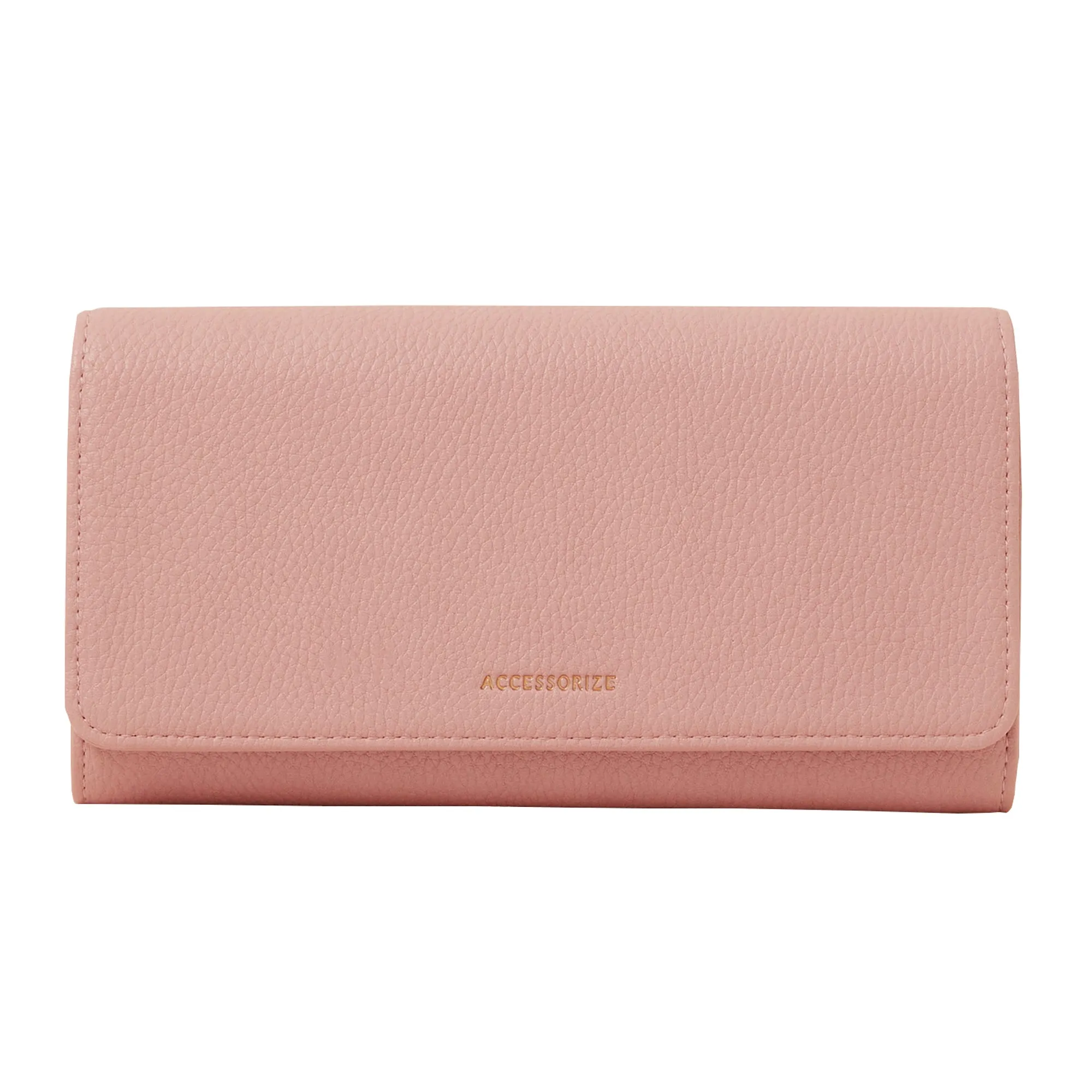 Accessorize London Women's Pink Multi Compartment Large Wallet