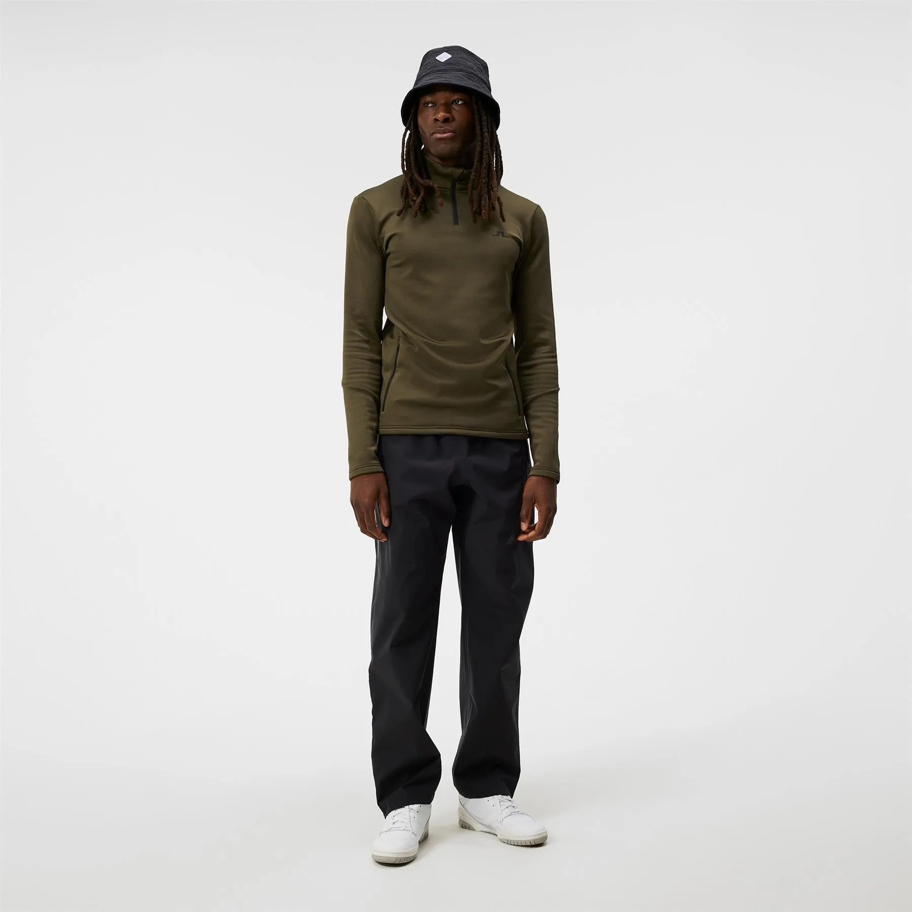 Aerial Quarter Zip Mid Layer Forest Green - AW23