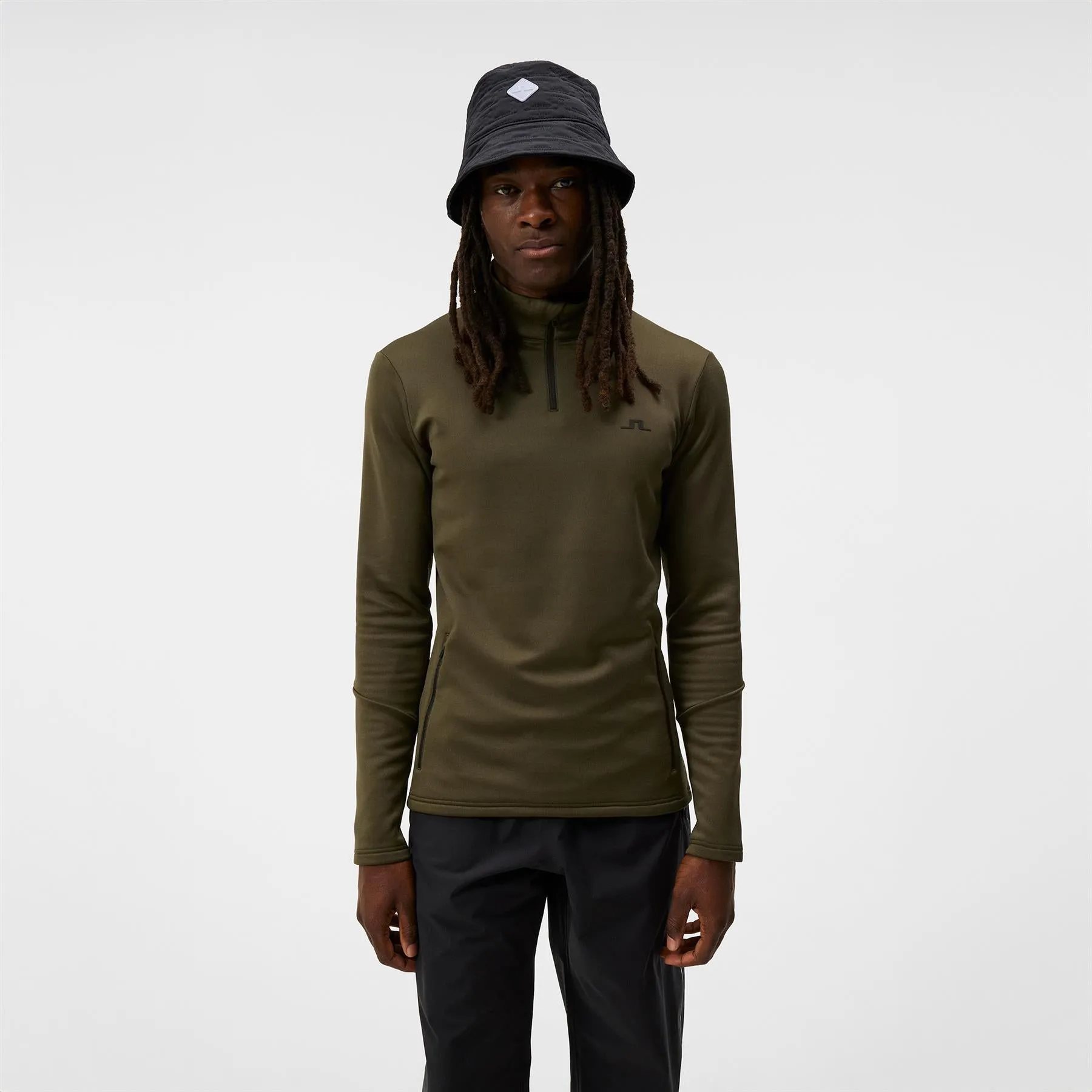 Aerial Quarter Zip Mid Layer Forest Green - AW23