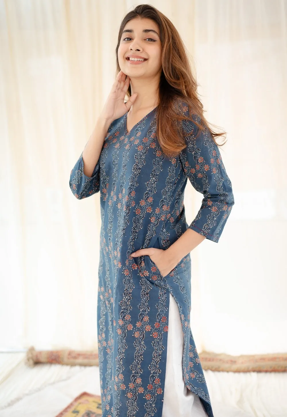 Aliyya Ajrakh Cotton Kurta