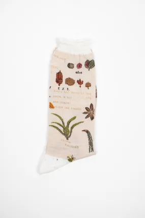 AM-773 Botanical XV Socks Ivory