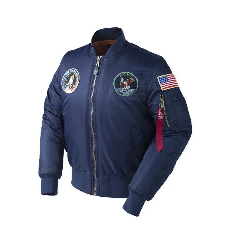 Apollo Winter Thick US Air Force Pilot Flight Bomber Jacket