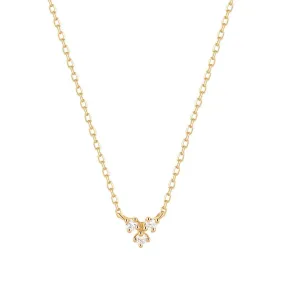 Aurelie Gi Clover Diamond Necklace