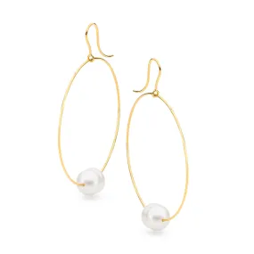 Australian South Sea Pearl Hoop Earrings