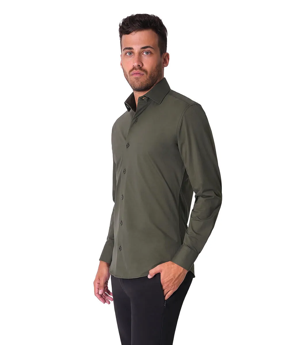 Bertigo Shirt | Cooper-03 Olive Solid