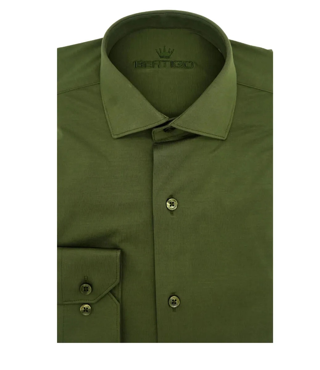 Bertigo Shirt | Cooper-03 Olive Solid