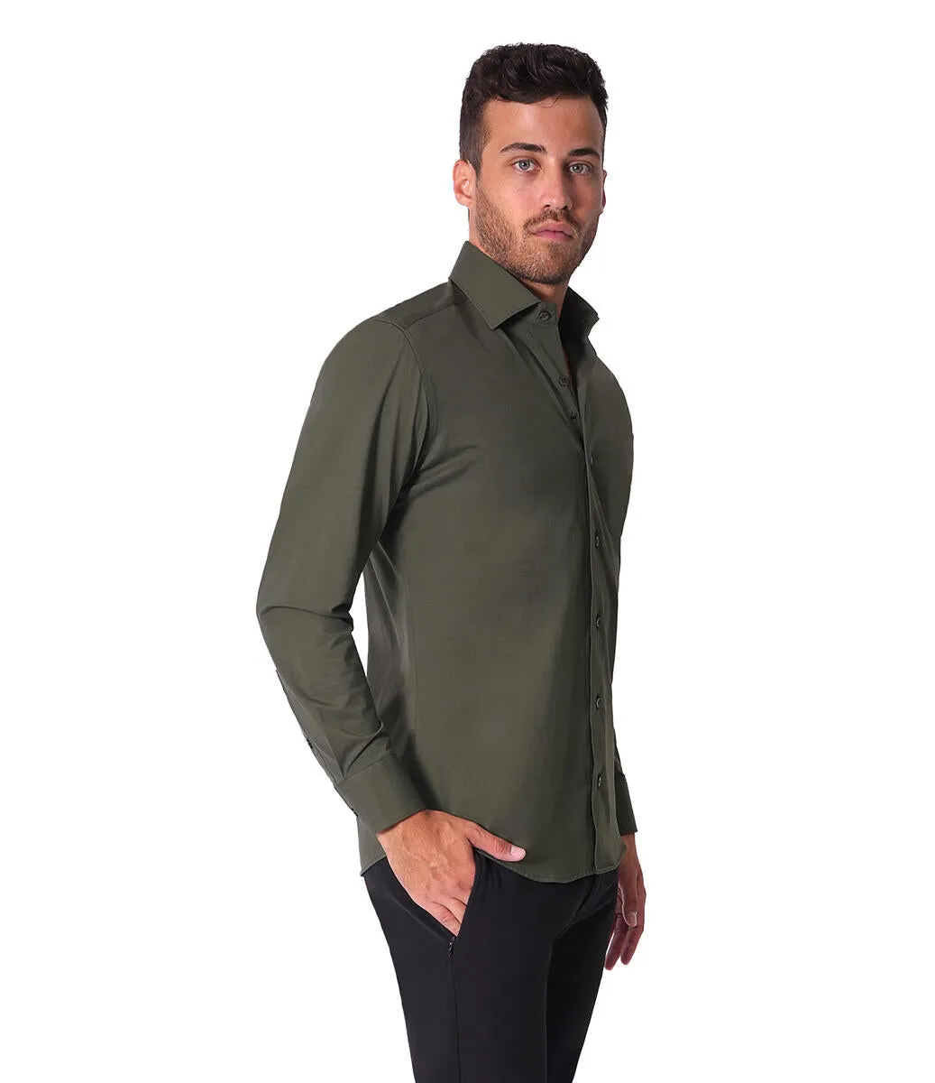 Bertigo Shirt | Cooper-03 Olive Solid