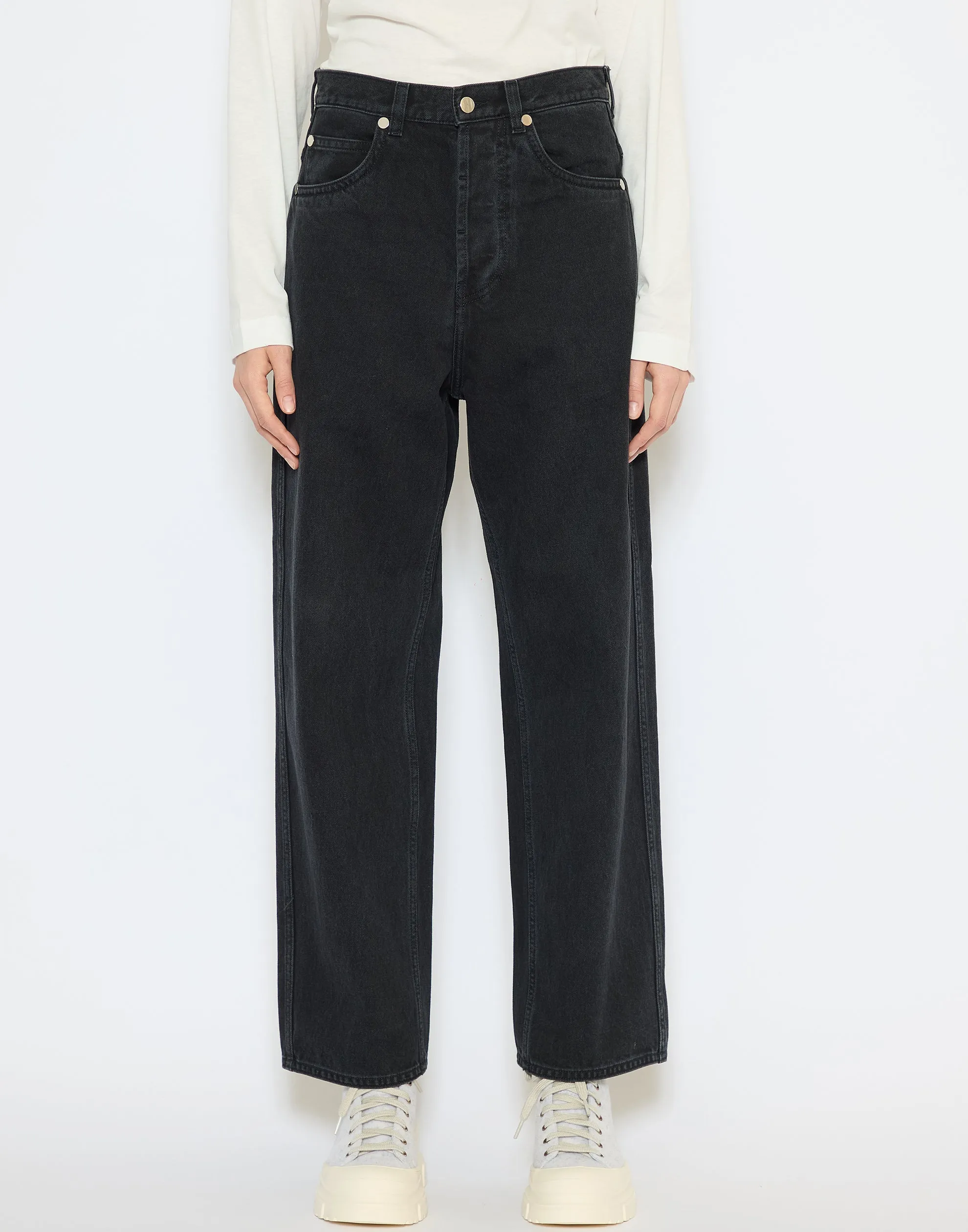 Black Denim Peggy Jeans