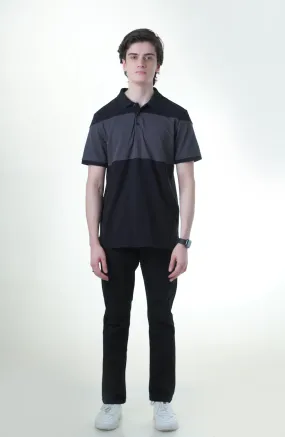 Black Lacoste Cross Polo Shirt