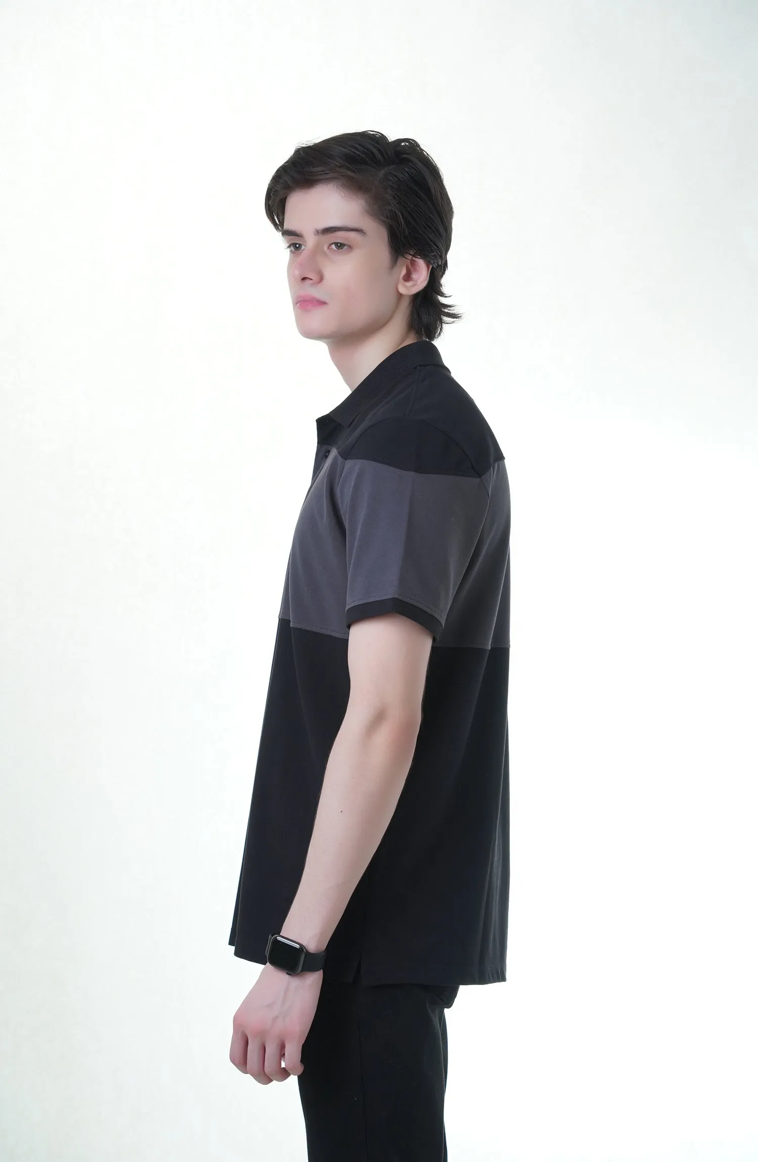 Black Lacoste Cross Polo Shirt