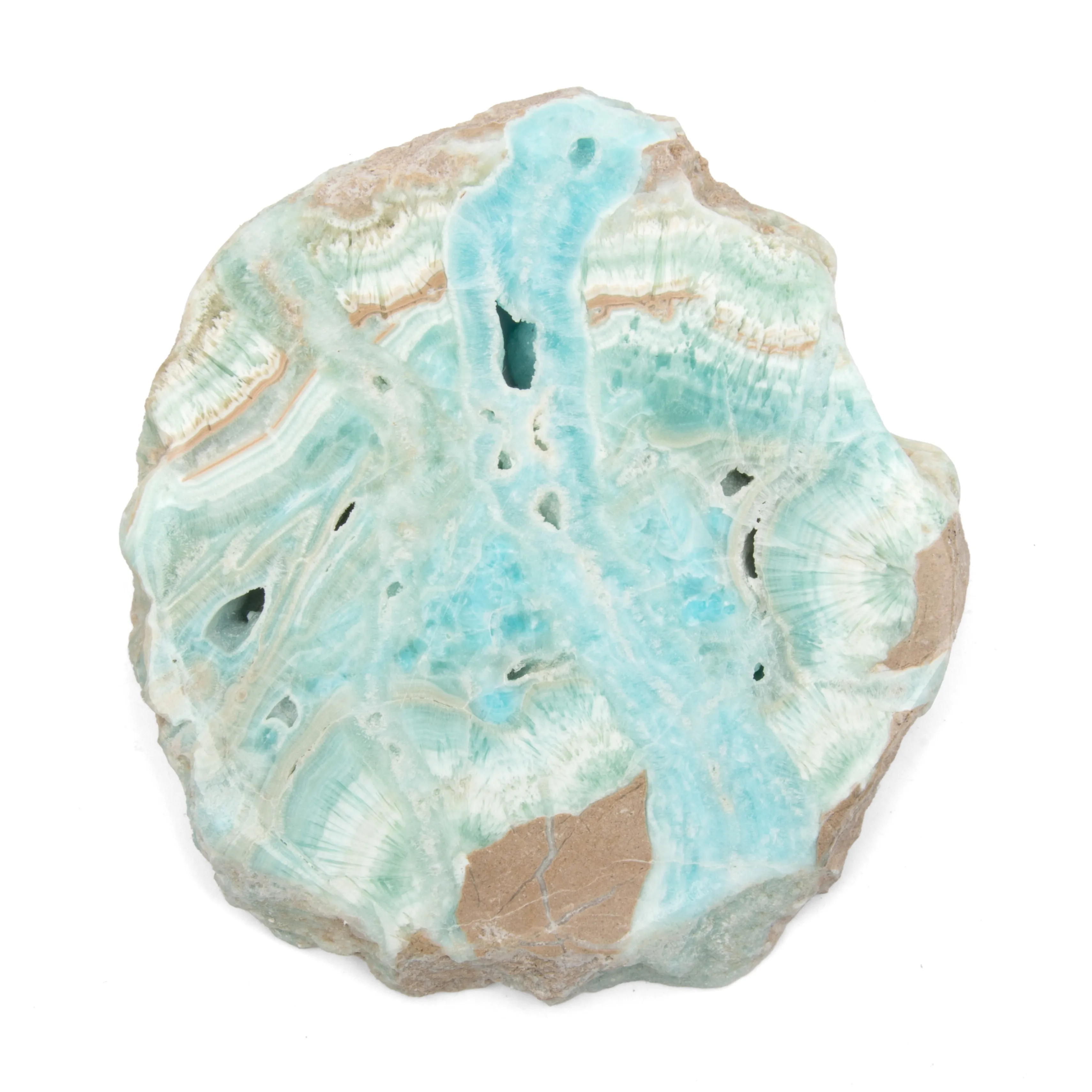 Blue Aragonite, Polished Slate