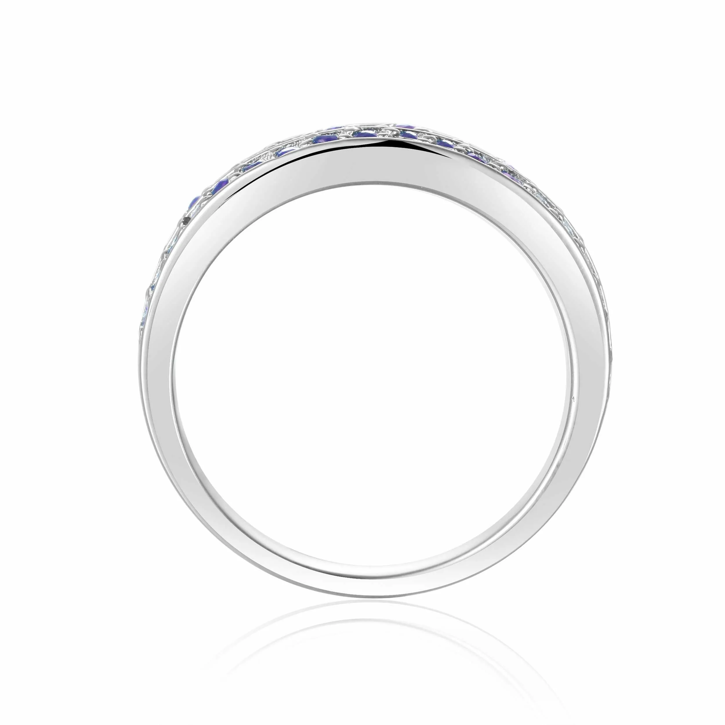 Blue Sapphire Dual Eternity Ring