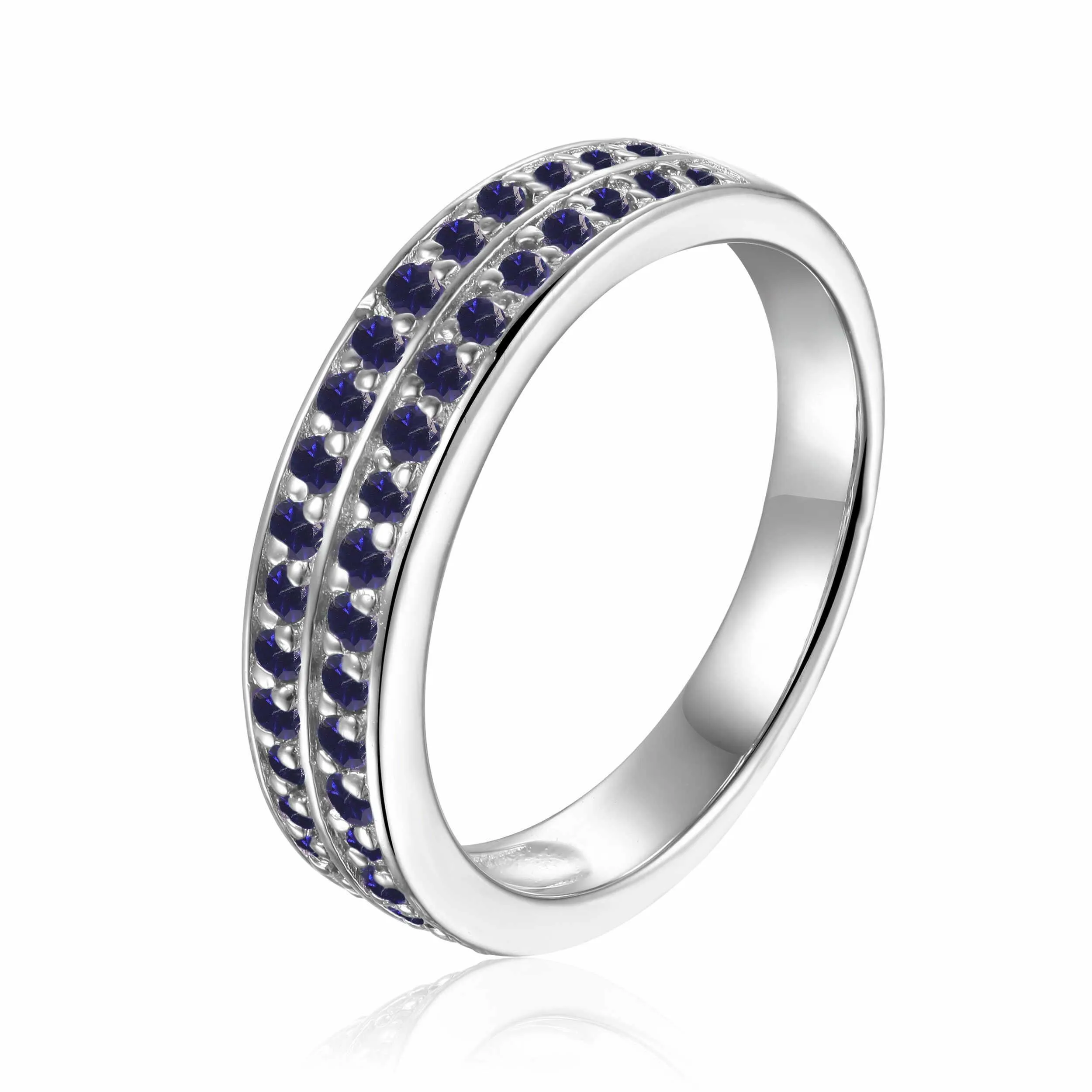 Blue Sapphire Dual Eternity Ring