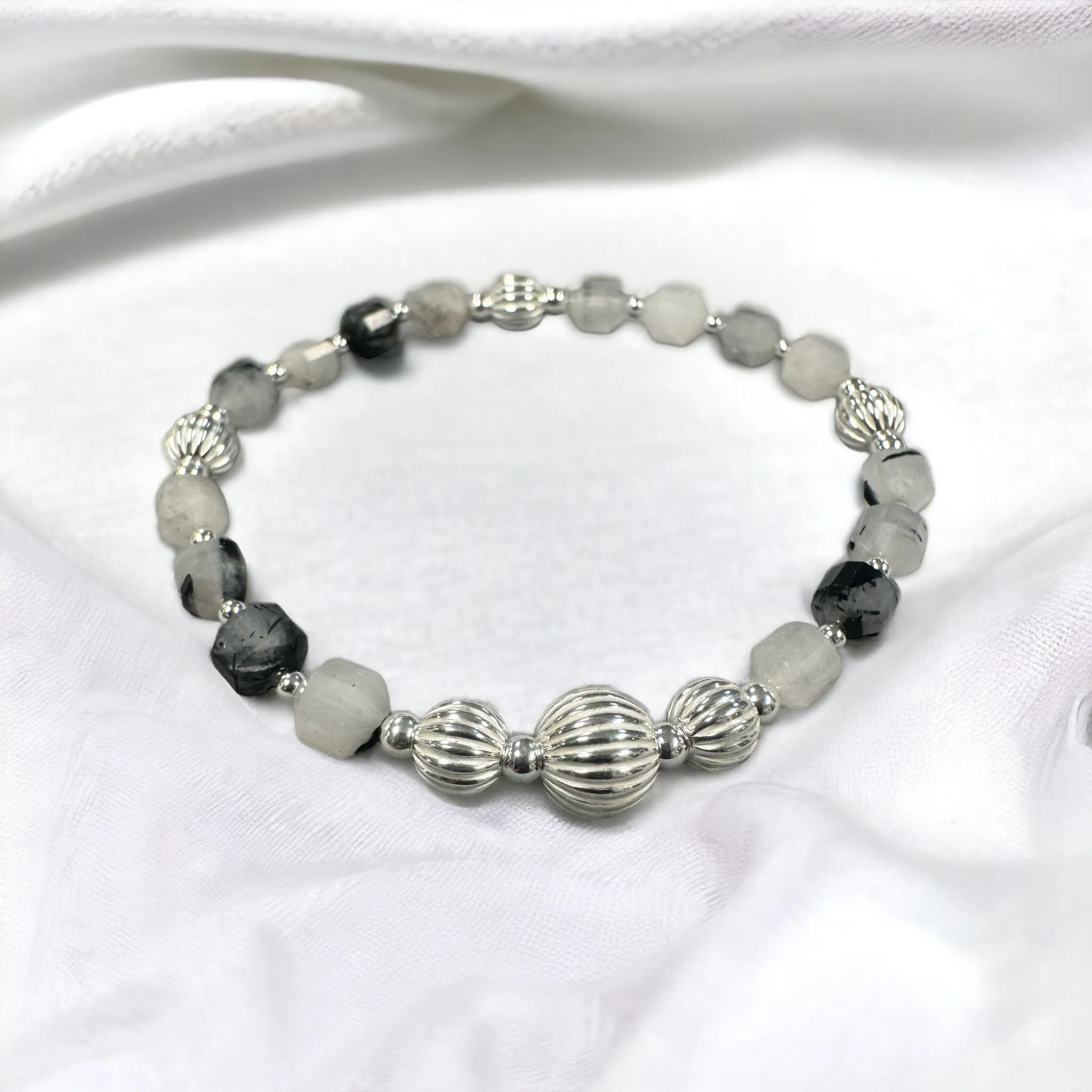 Bracelet Kit -   Rutilated Radiance Bracelet : Elegance in Every Bead