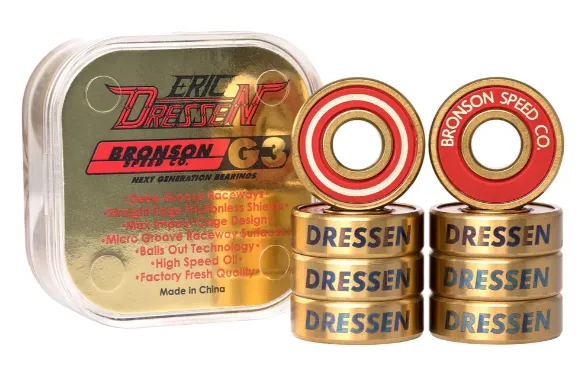 Bronson - Eric Dressen G3 - Skateboard Bearings 8 PACK