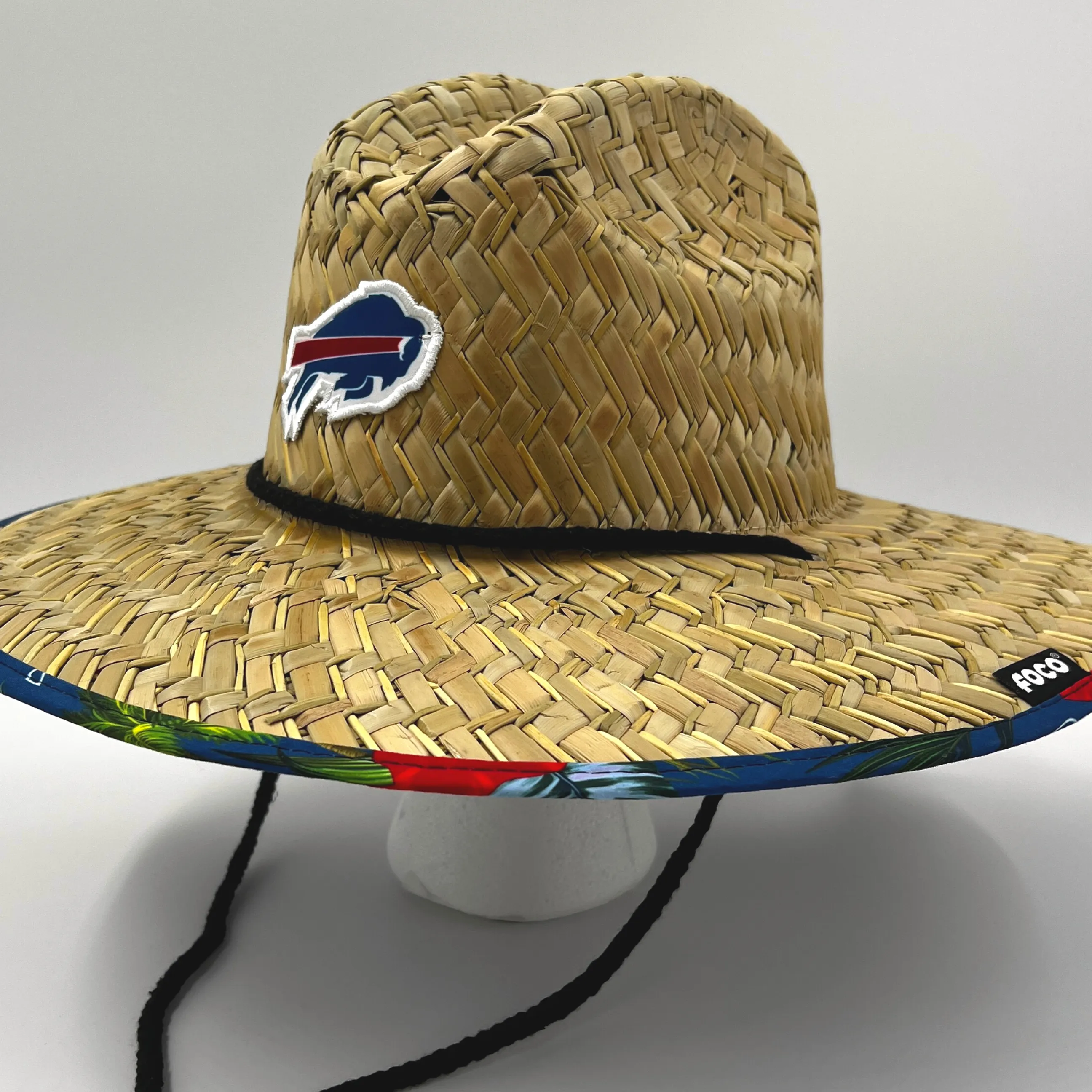 Buffalo Bills Hawaiian Floral Under Brim Straw Hat