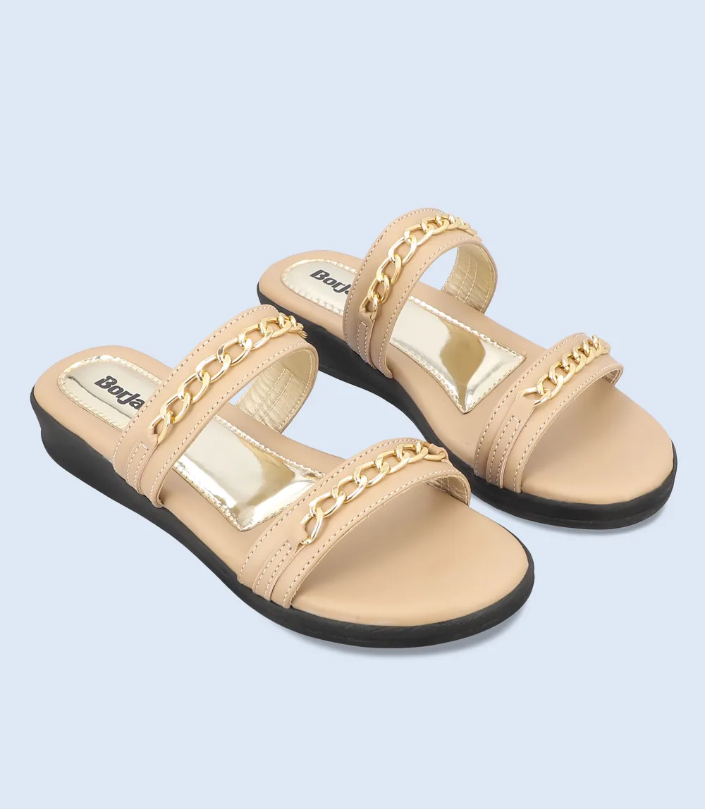 BW9202-Beige-Women Slipper