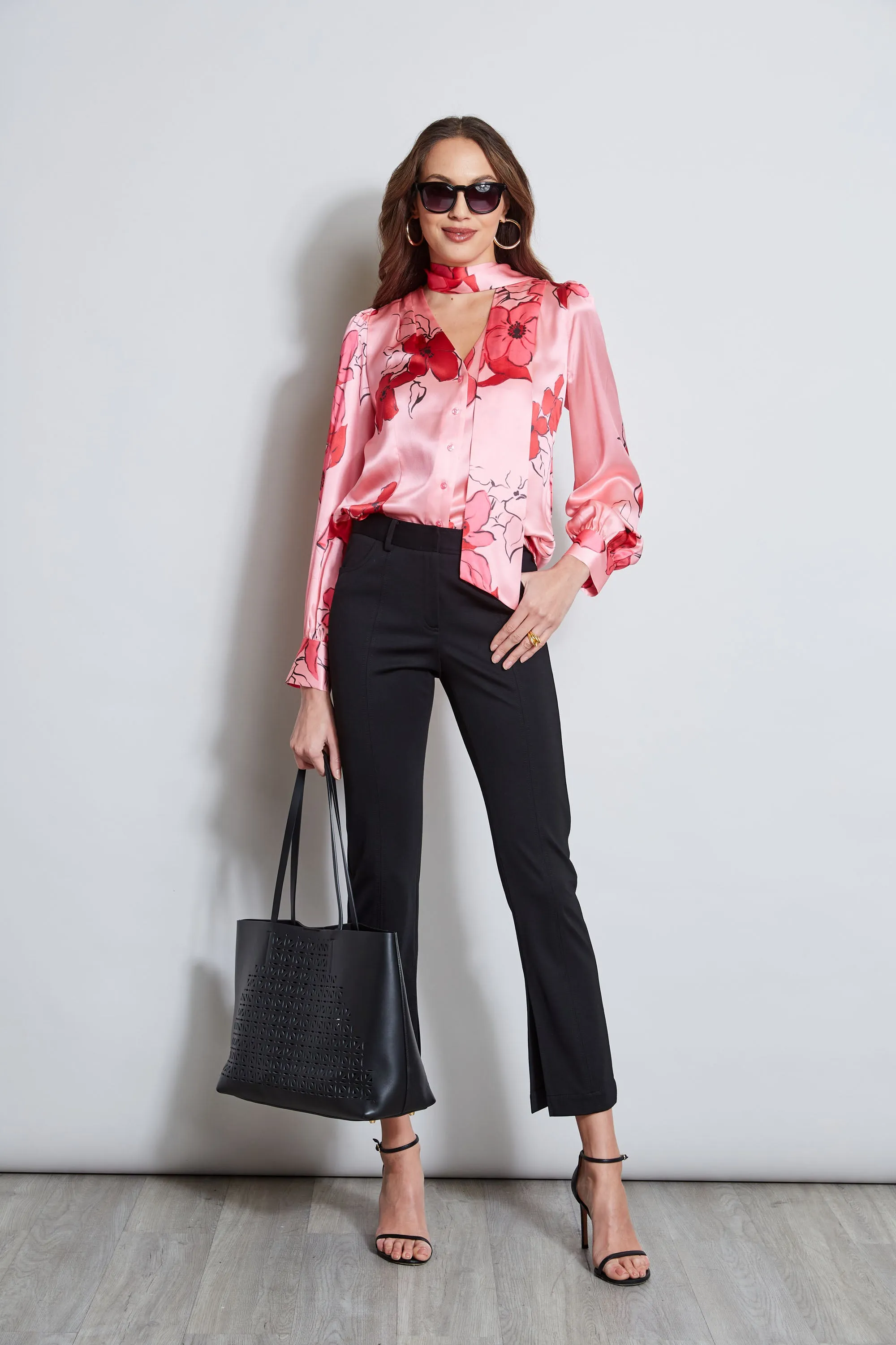 Chelsea Floral Tie Neck Shirt