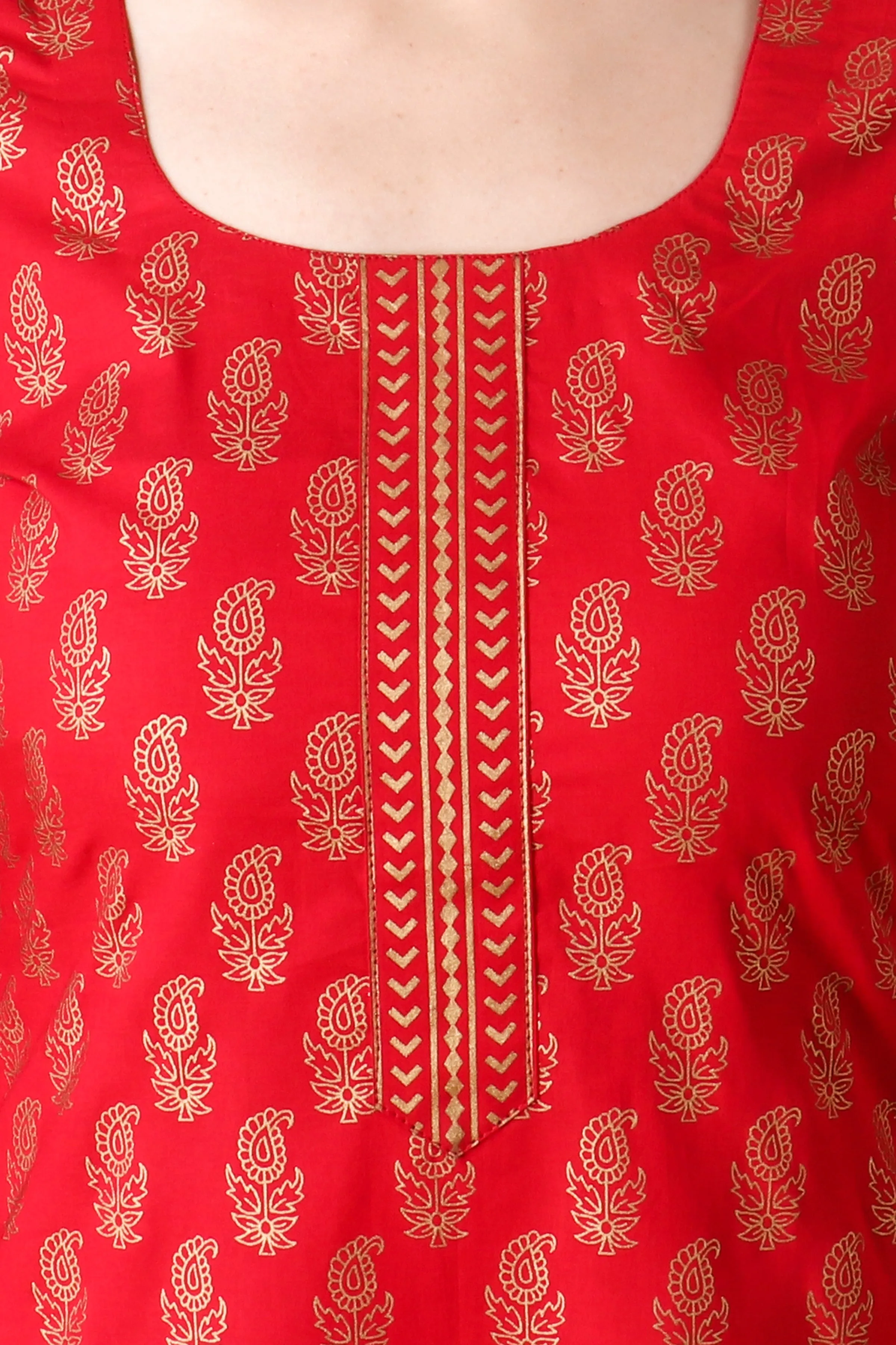 Cherry Foiled Kurta