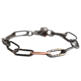 Chunky Rose Gold & Rhodium Link Bracelet