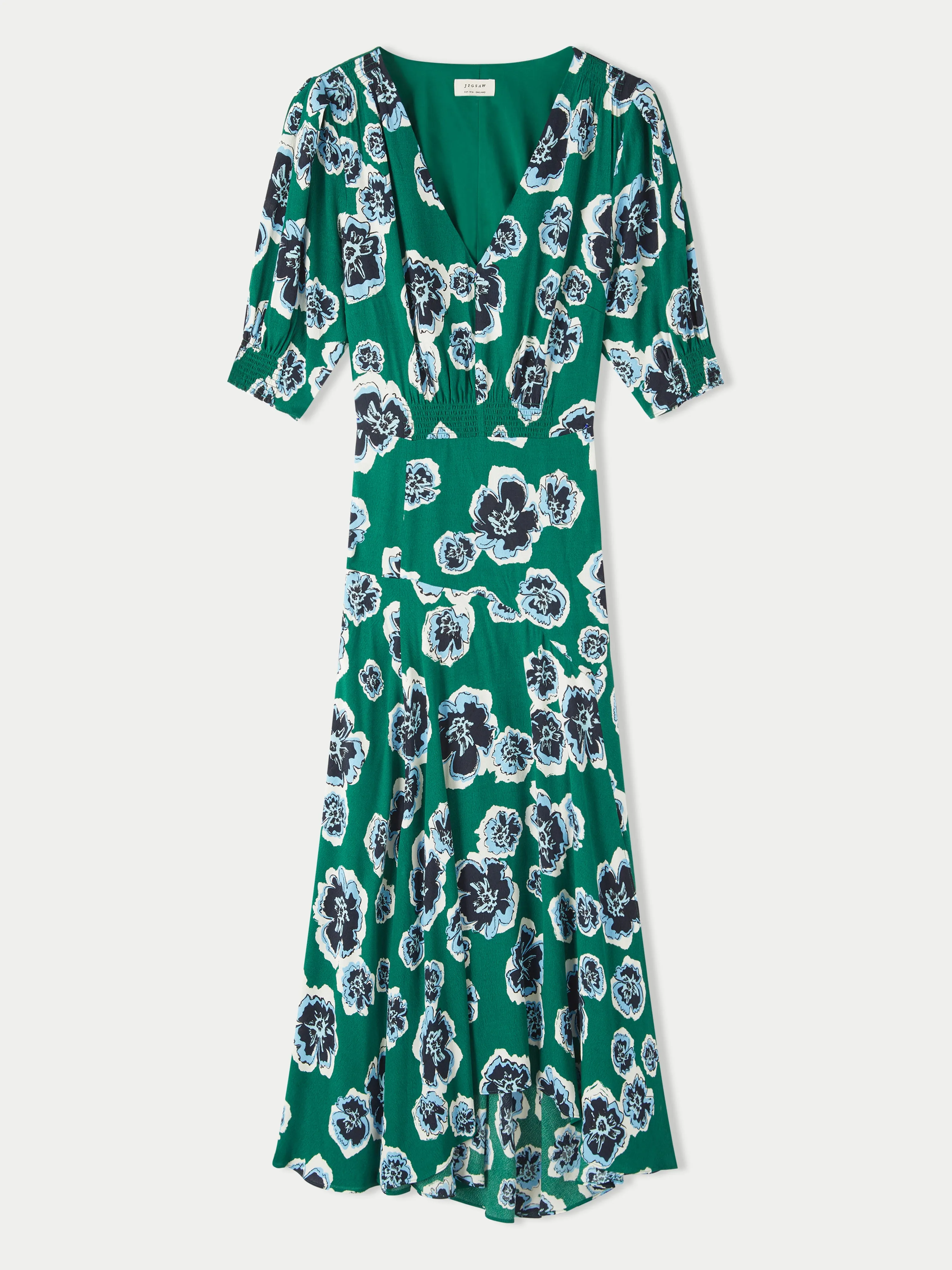 Collage Floral Tea Dress | Green