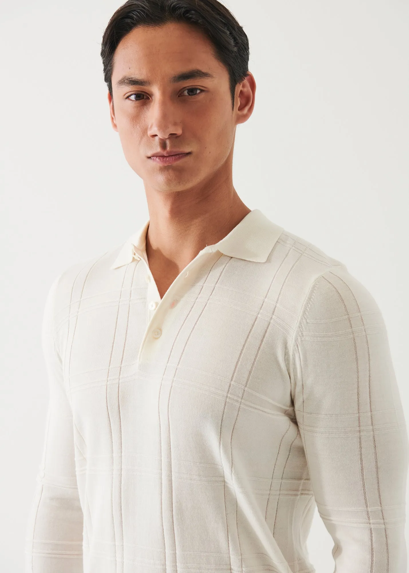 COTTON CUPRO LONG SLEEVE POLO