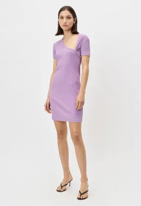 Cotton Rib Asymmetrical Dress / Planet