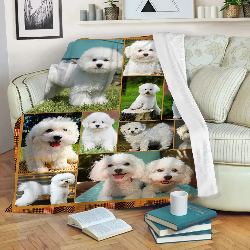 Couverture Mignon Bichon  Poil Frisé, Cadeau Pour Fan de Chiens, Tenerife, Chien De Compagnie  Poil Blanc - CT19122243