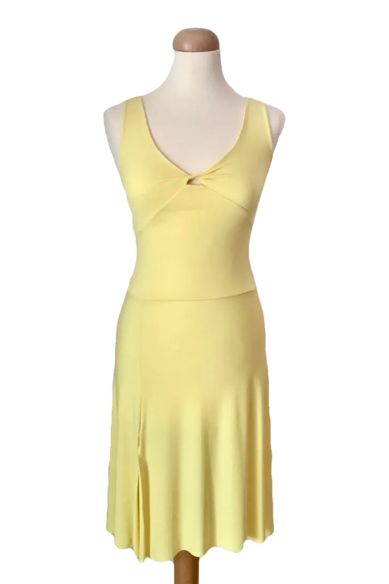 Crisscross Tango Dress with Back Draping