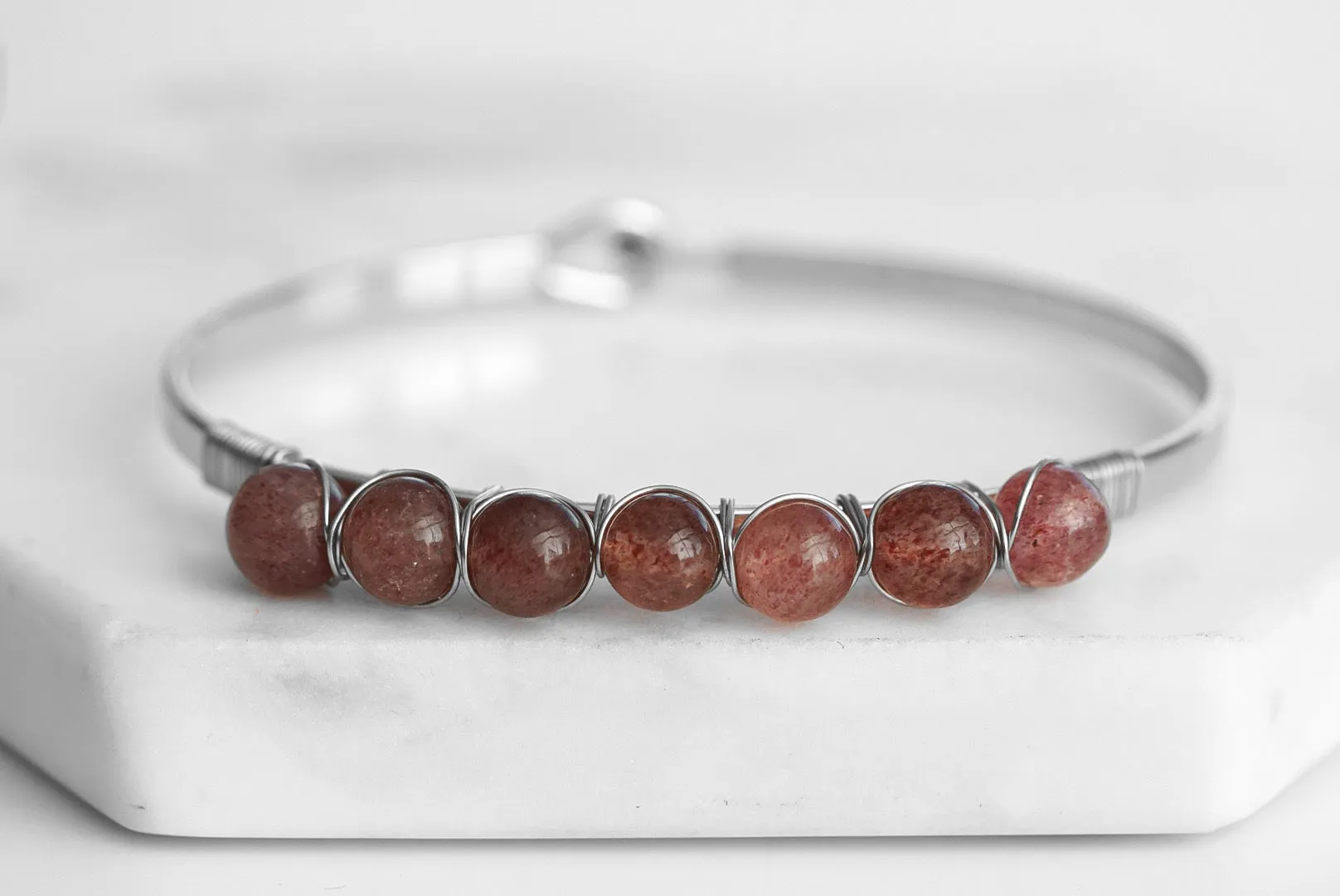 Cuff Collection - Silver Ruby Bracelet