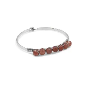 Cuff Collection - Silver Ruby Bracelet