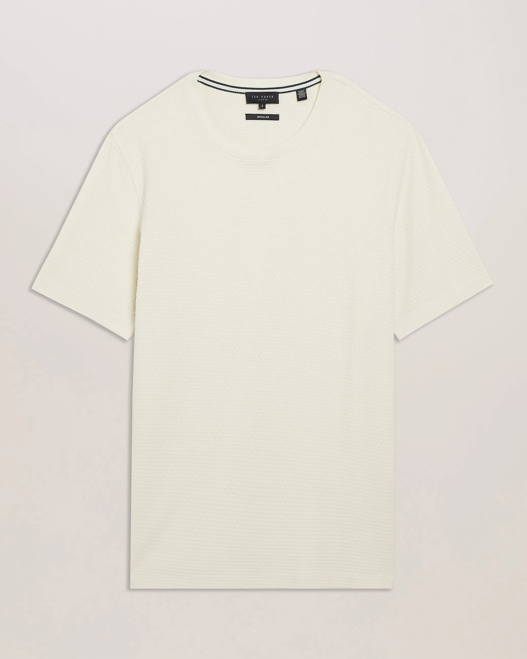 Curlys Ss Regular Textured T-Shirt Ecru