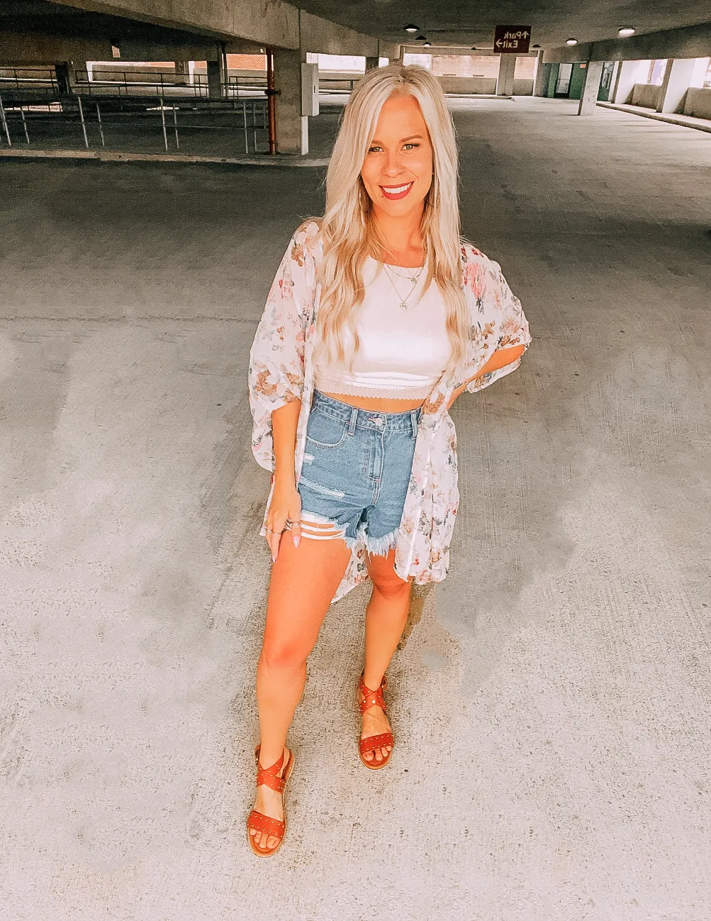 Curvy Floral Kimono